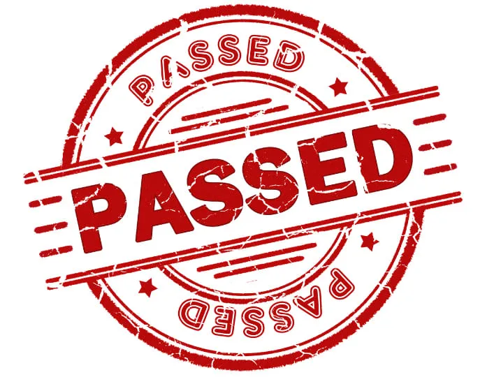 合格PASSEDマークの画像